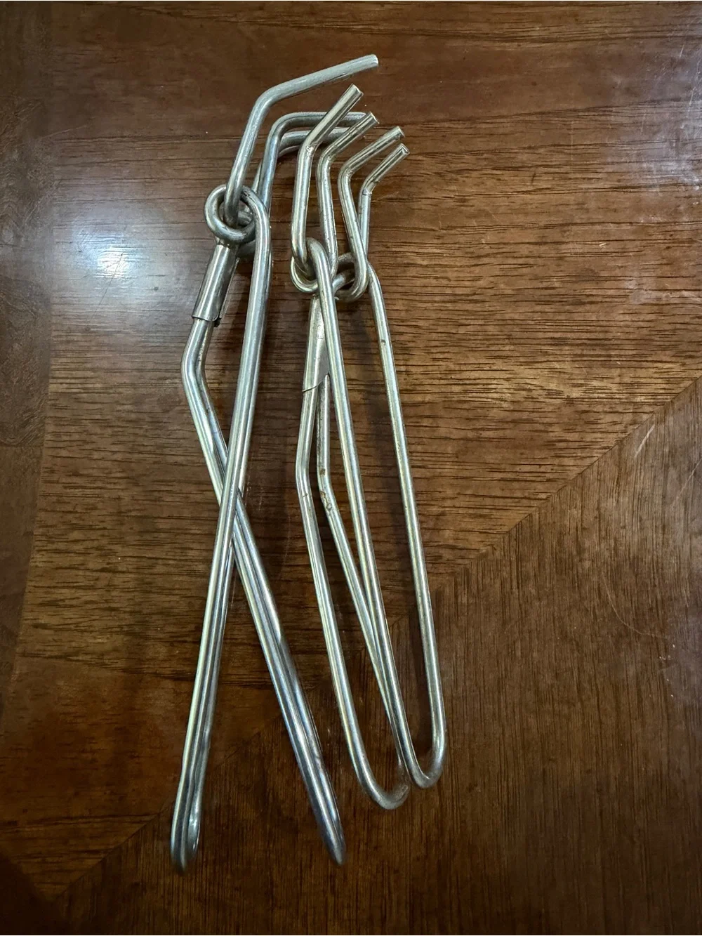Vintage Metal Sock Stretchers / Stretching Tools - Silver